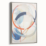 Electric Art Canvas - Dynamic Abstract Circles in Blue and Orange