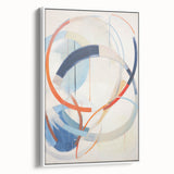 Electric Art Canvas - Dynamic Abstract Circles in Blue and Orange