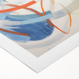 Electric Art Canvas - Dynamic Abstract Circles in Blue and Orange