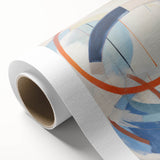 Electric Art Canvas - Dynamic Abstract Circles in Blue and Orange