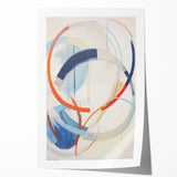 Electric Art Canvas - Dynamic Abstract Circles in Blue and Orange