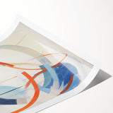 Electric Art Canvas - Dynamic Abstract Circles in Blue and Orange