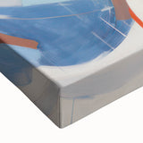 Electric Art Canvas - Dynamic Abstract Circles in Blue and Orange