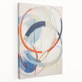 Electric Art Canvas - Dynamic Abstract Circles in Blue and Orange