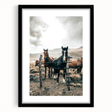 Farmhouse Wall Art: Country Horses in Rustic Landscape for Farmhouse Decor