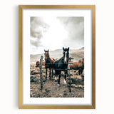Farmhouse Wall Art: Country Horses in Rustic Landscape for Farmhouse Decor