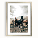 Farmhouse Wall Art: Country Horses in Rustic Landscape for Farmhouse Decor