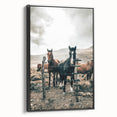 Farmhouse Wall Art: Country Horses in Rustic Landscape for Farmhouse Decor