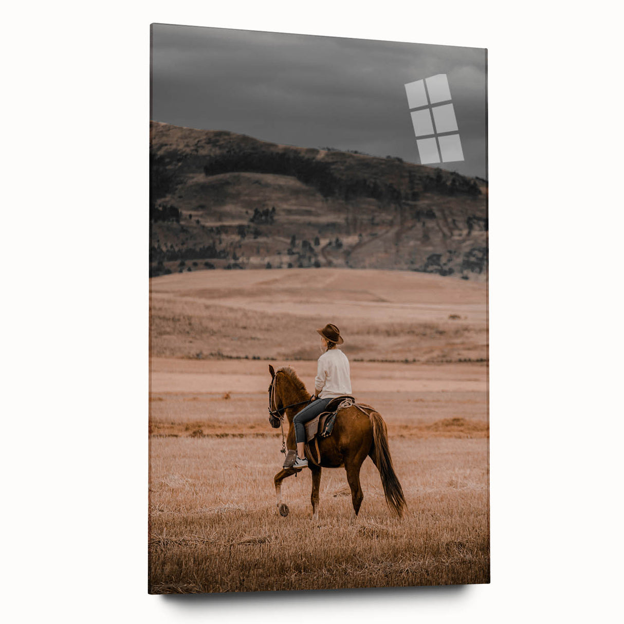Rustic Cowboy Horseback Farmhouse Wall Art – Country Style Decor