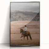 Rustic Cowboy Horseback Farmhouse Wall Art – Country Style Decor