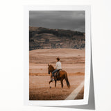 Rustic Cowboy Horseback Farmhouse Wall Art – Country Style Decor