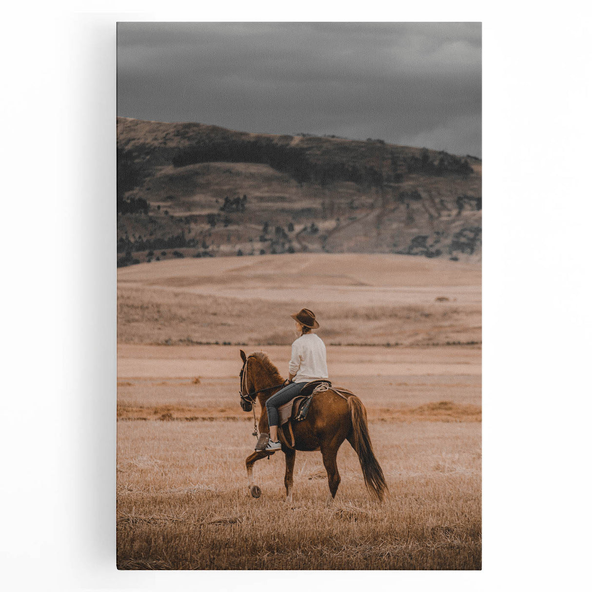 Rustic Cowboy Horseback Farmhouse Wall Art – Country Style Decor