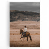 Rustic Cowboy Horseback Farmhouse Wall Art – Country Style Decor