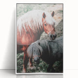 Rustic Horses Farmhouse Wall Art – Country Style Animal Decor