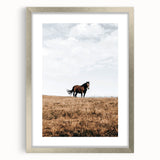 Rustic Horse in Meadow Farmhouse Wall Art – Country Style Decor