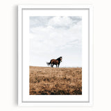 Rustic Horse in Meadow Farmhouse Wall Art – Country Style Decor