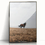 Rustic Horse in Meadow Farmhouse Wall Art – Country Style Decor