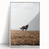 Rustic Horse in Meadow Farmhouse Wall Art – Country Style Decor