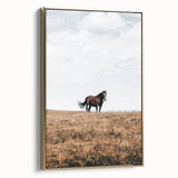 Rustic Horse in Meadow Farmhouse Wall Art – Country Style Decor