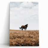 Rustic Horse in Meadow Farmhouse Wall Art – Country Style Decor