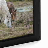 Rustic Horses Grazing Farmhouse Wall Art – Country Style Animal Decor