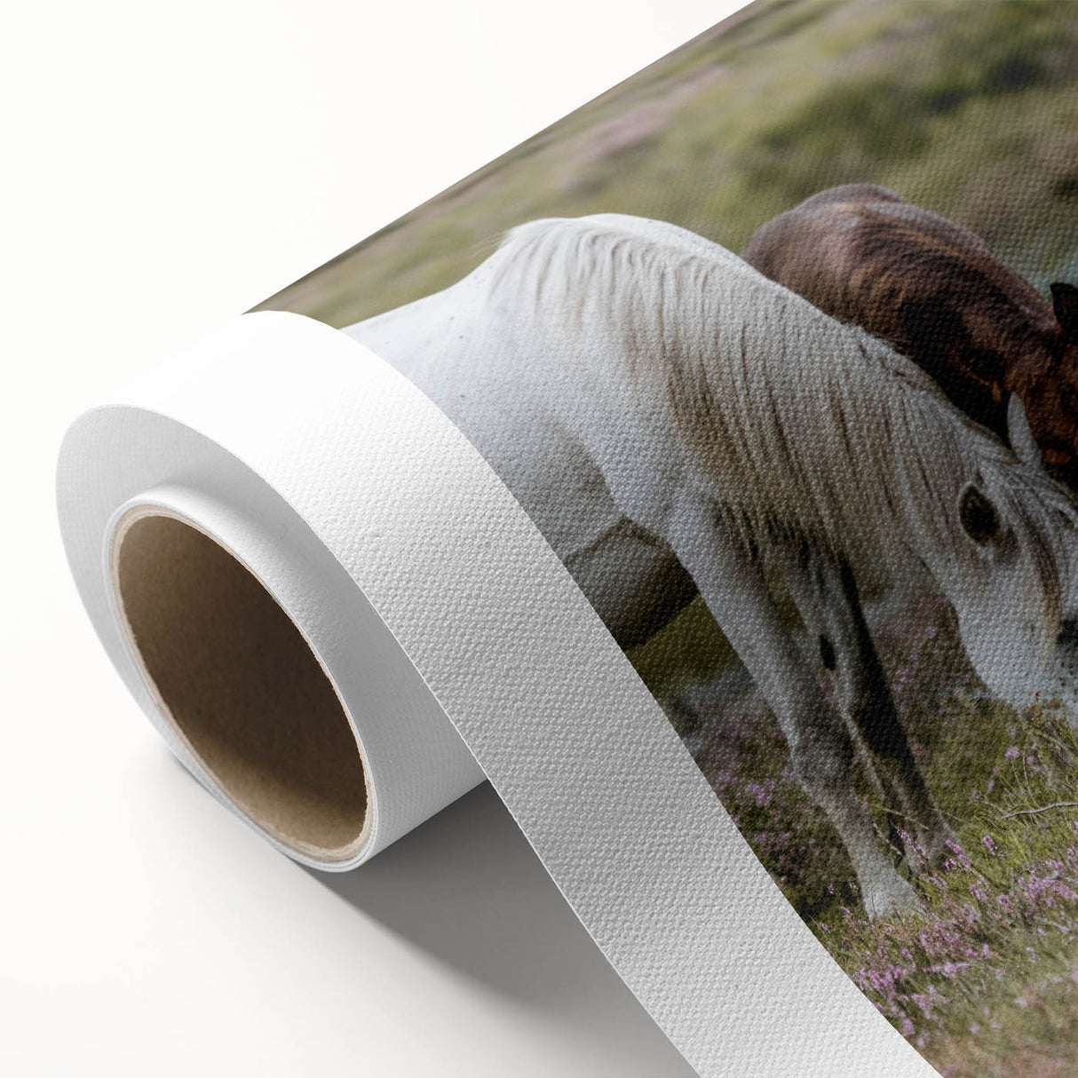 Rustic Horses Grazing Farmhouse Wall Art – Country Style Animal Decor