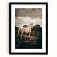 Rustic Horse in Rocky Landscape Farmhouse Wall Art – Country Style Decor