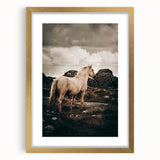 Rustic Horse in Rocky Landscape Farmhouse Wall Art – Country Style Decor