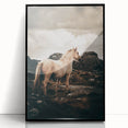 Rustic Horse in Rocky Landscape Farmhouse Wall Art – Country Style Decor