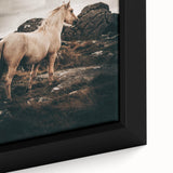 Rustic Horse in Rocky Landscape Farmhouse Wall Art – Country Style Decor