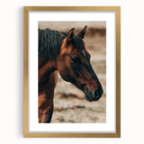 Rustic Horse Close-Up Farmhouse Wall Art – Country Style Decor