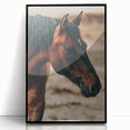 Rustic Horse Close-Up Farmhouse Wall Art – Country Style Decor
