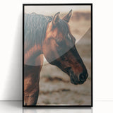 Rustic Horse Close-Up Farmhouse Wall Art – Country Style Decor