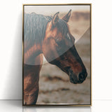 Rustic Horse Close-Up Farmhouse Wall Art – Country Style Decor