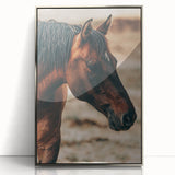 Rustic Horse Close-Up Farmhouse Wall Art – Country Style Decor