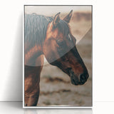 Rustic Horse Close-Up Farmhouse Wall Art – Country Style Decor
