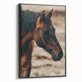 Rustic Horse Close-Up Farmhouse Wall Art – Country Style Decor