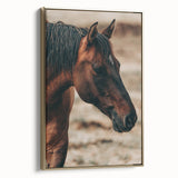 Rustic Horse Close-Up Farmhouse Wall Art – Country Style Decor