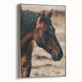 Rustic Horse Close-Up Farmhouse Wall Art – Country Style Decor