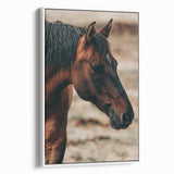 Rustic Horse Close-Up Farmhouse Wall Art – Country Style Decor