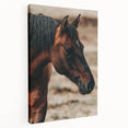 Rustic Horse Close-Up Farmhouse Wall Art – Country Style Decor