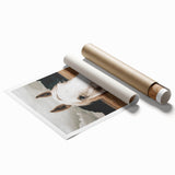 Rustic White Horse Close-Up Farmhouse Wall Art – Country Style Decor