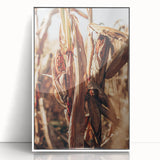 Farmhouse Wall Art Dried Cornfield Print | Rustic Country Harvest Decor