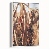 Farmhouse Wall Art Dried Cornfield Print | Rustic Country Harvest Decor