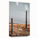 Rustic Fence Posts in Field Farmhouse Wall Art – Country Style Decor