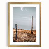 Rustic Fence Posts in Field Farmhouse Wall Art – Country Style Decor