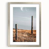 Rustic Fence Posts in Field Farmhouse Wall Art – Country Style Decor