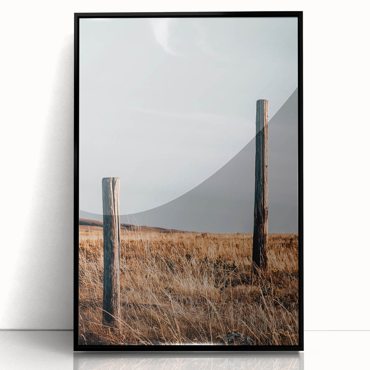 Rustic Fence Posts in Field Farmhouse Wall Art – Country Style Decor