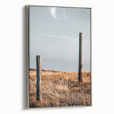 Rustic Fence Posts in Field Farmhouse Wall Art – Country Style Decor