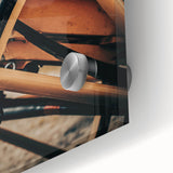 Rustic Wagon Wheel Close-Up Farmhouse Wall Art – Country Style Decor